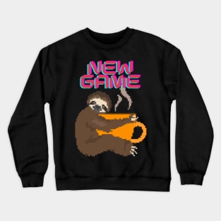 New game, pixeled sloth Crewneck Sweatshirt